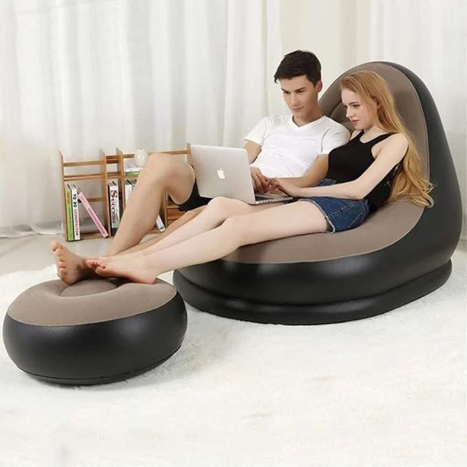 2 In 1 PVC Inflatable Electrical Pump Sofa