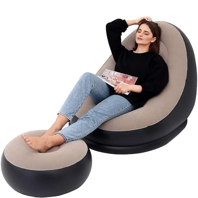 2 In 1 PVC Inflatable Electrical Pump Sofa