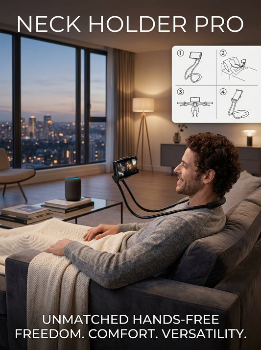 Flexible Neck Phone Holder – Hands-Free Mobile Stand for Bed & Relaxation