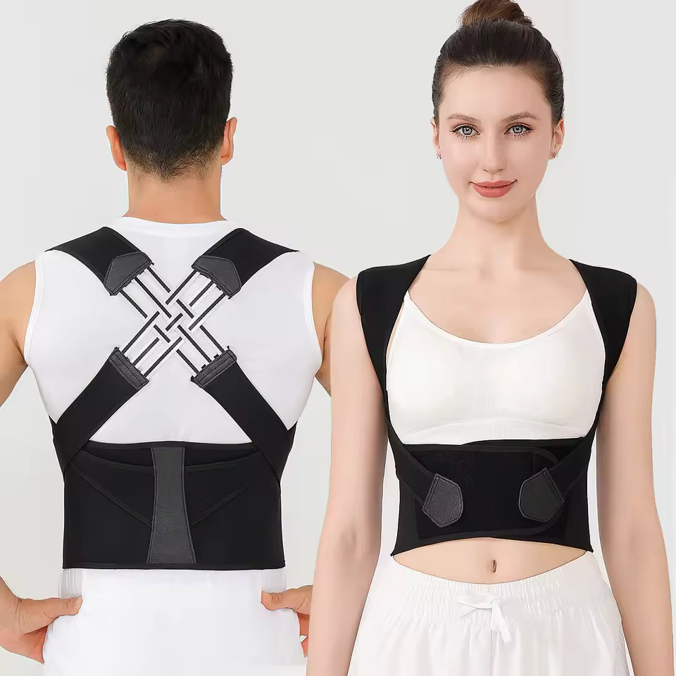Posture Corrector Belt for Men & Women – Adjustable Back Support Brace for Straight Spine, Pain Relief & Confidence Boost (14 Days Visible Effect)