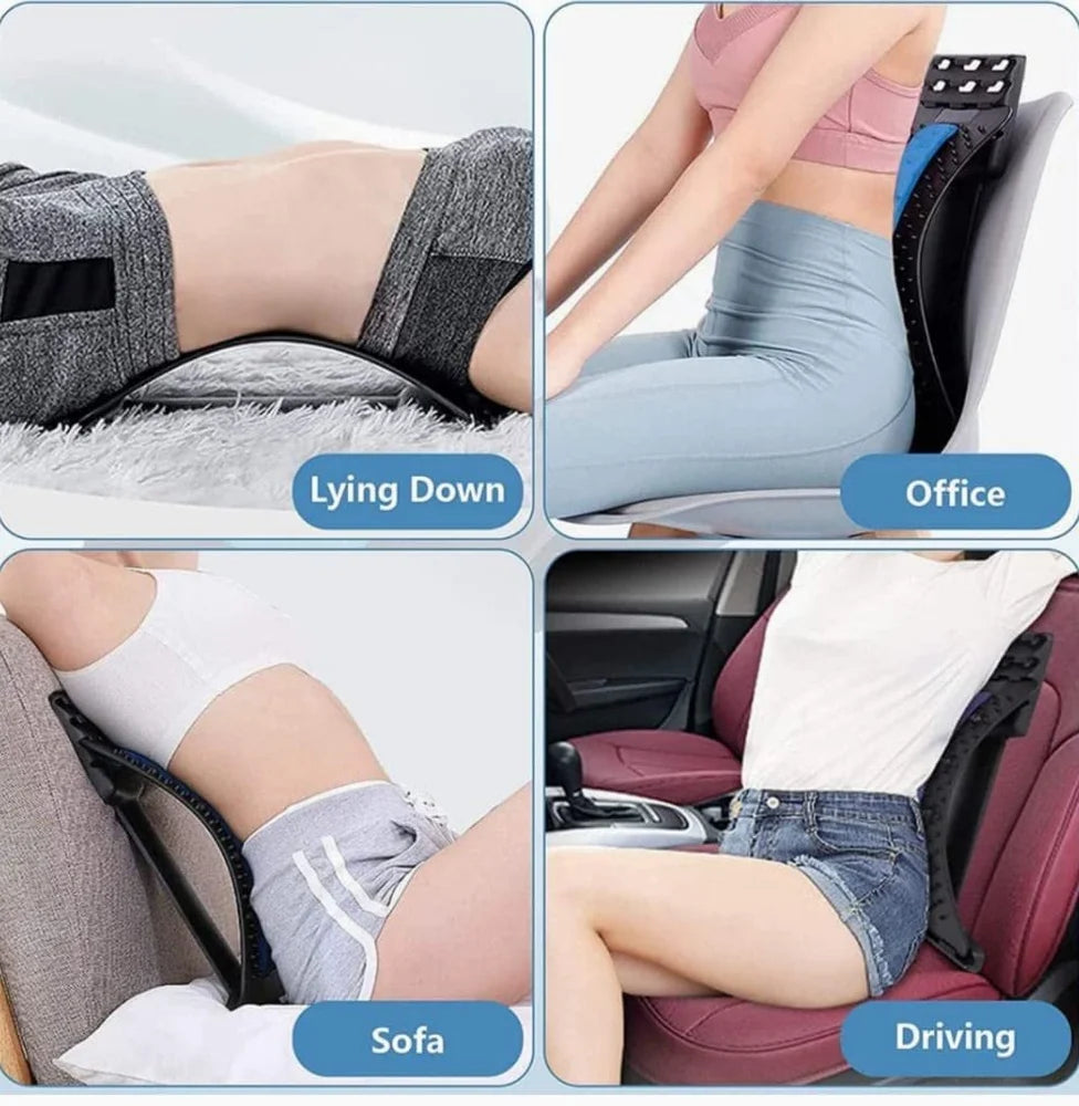 Magic Black Stretcher Support Lumbar Back Support Device Back Pain Relief Back Stretching