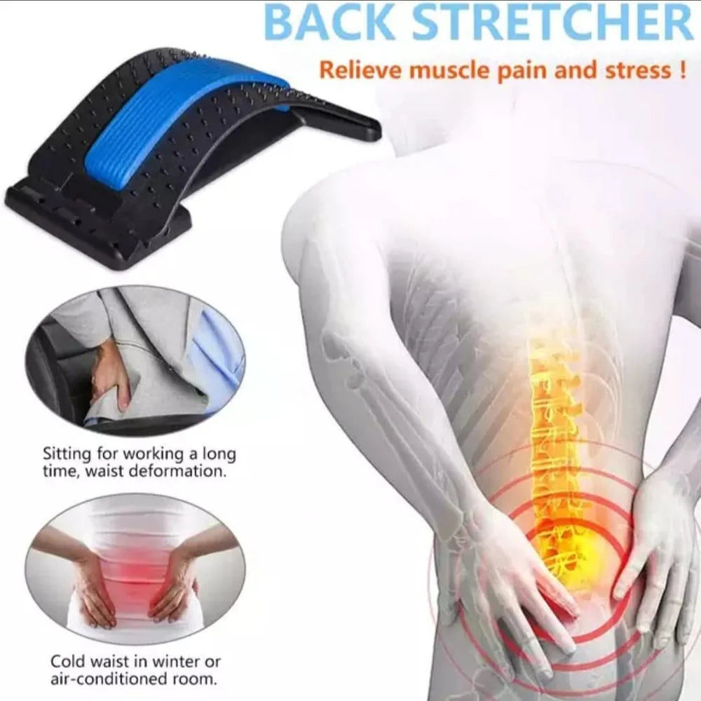 Magic Black Stretcher Support Lumbar Back Support Device Back Pain Relief Back Stretching