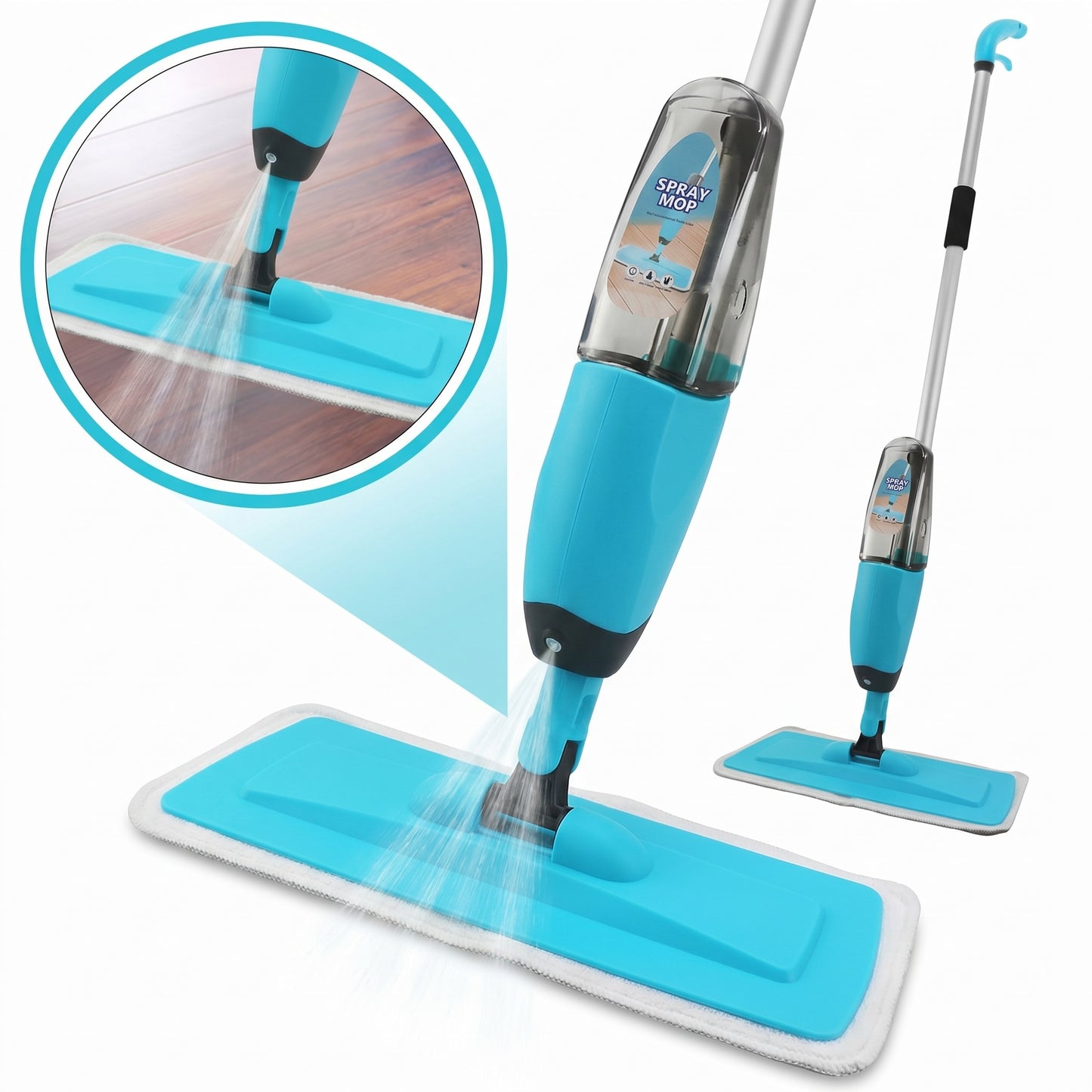 2-in-1 Spray Mop Floor Cleaner – Easy Cleaning Microfiber Mop with Water Spray