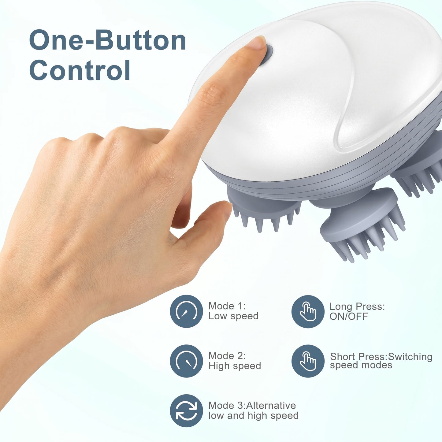 Electric Scalp Massager, Head Massager Scalp with 4 Removable Massage Claws