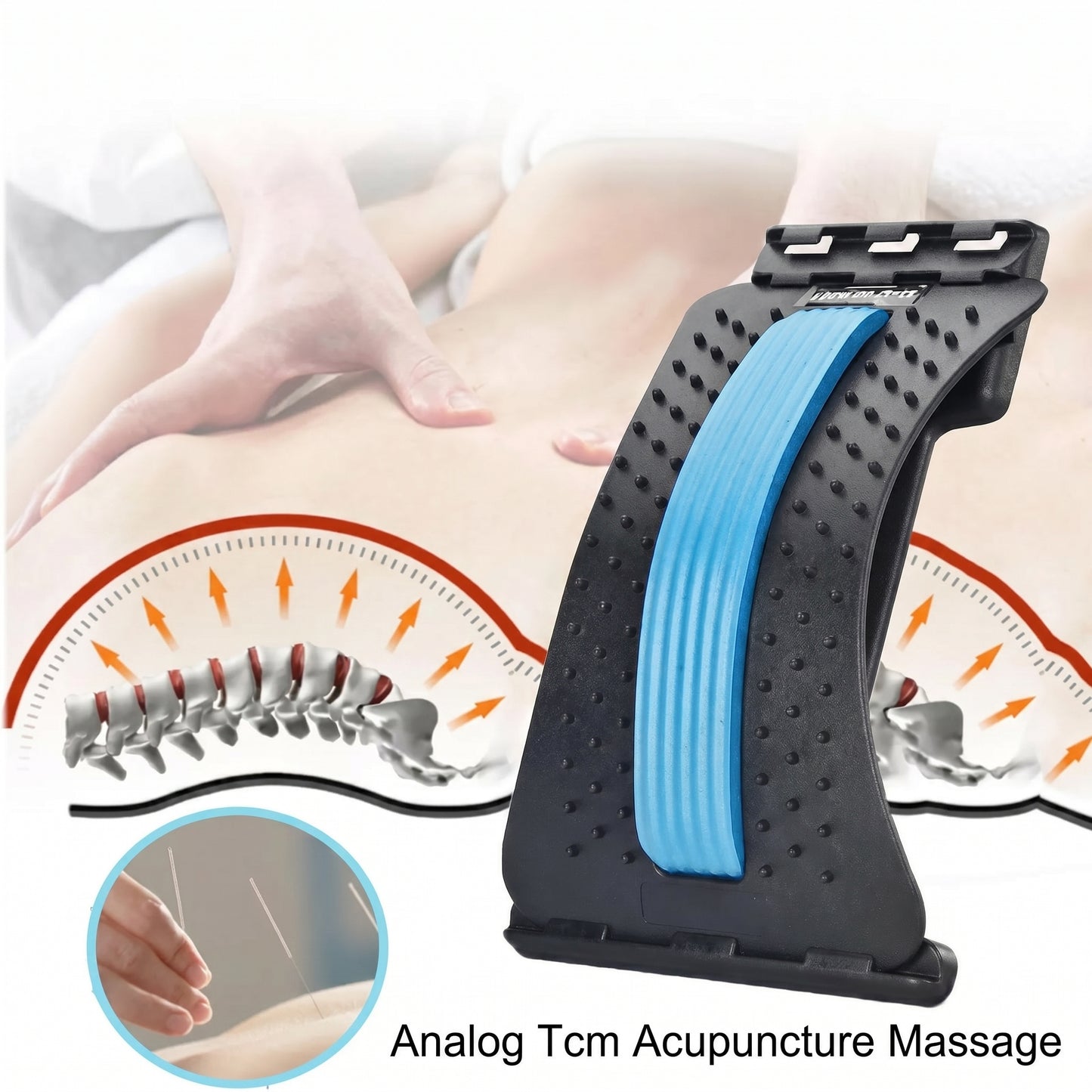 Magic Black Stretcher Support Lumbar Back Support Device Back Pain Relief Back Stretching