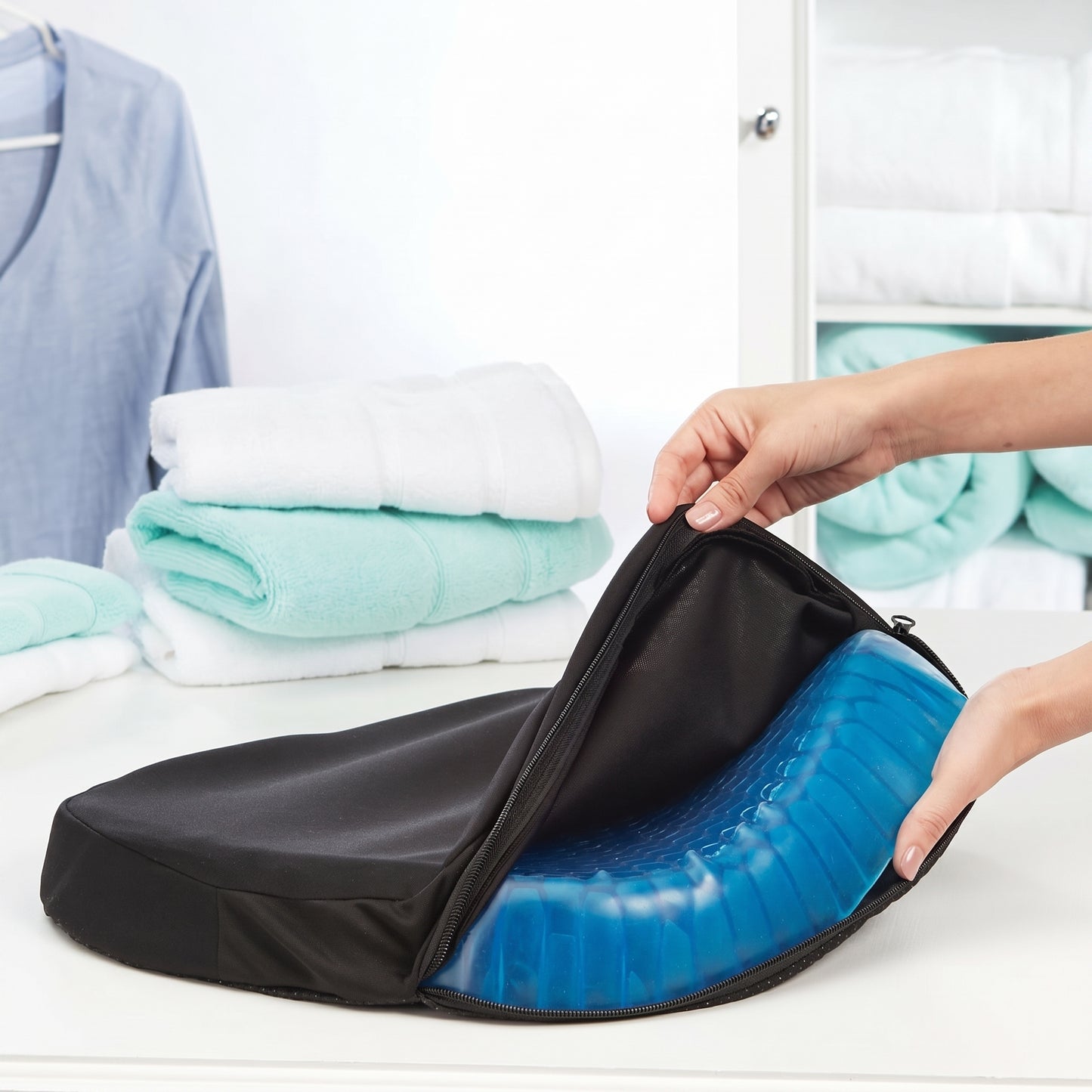 Egg Sitter Gel Cushion – Ergonomic Breathable Seat Cushion for Office Chair, Car & Home
