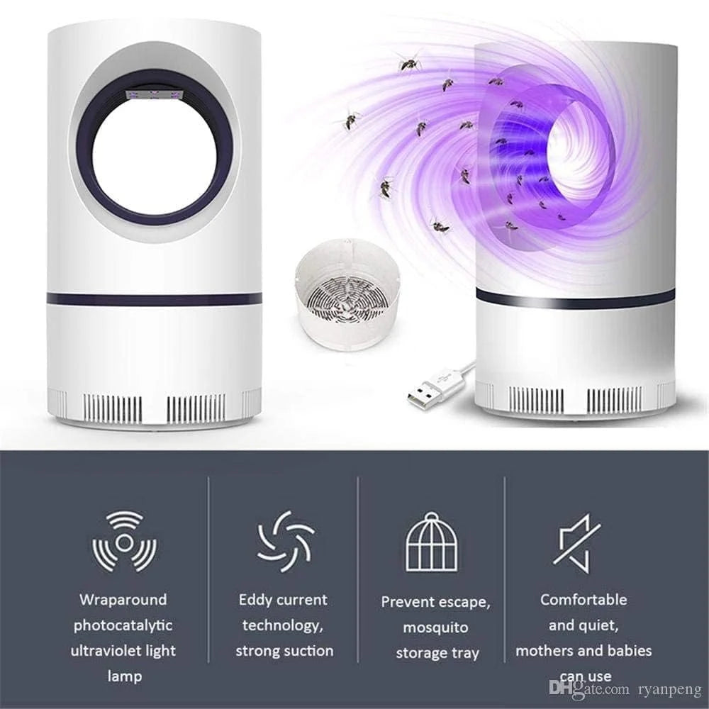 Plastic Mosquito Killer Lamp,Mosquito Lamp Dual Mosquito Zapper Lamp, Chargeable, Area Of Coverage: 200 Sq Ft
