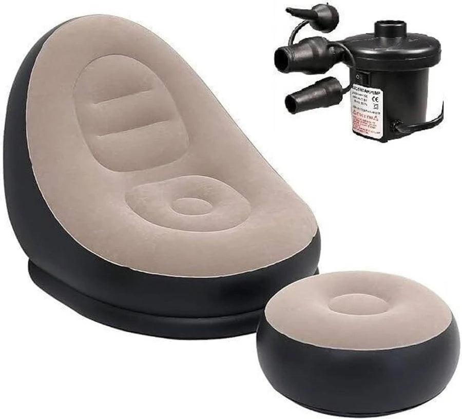 2 In 1 PVC Inflatable Electrical Pump Sofa