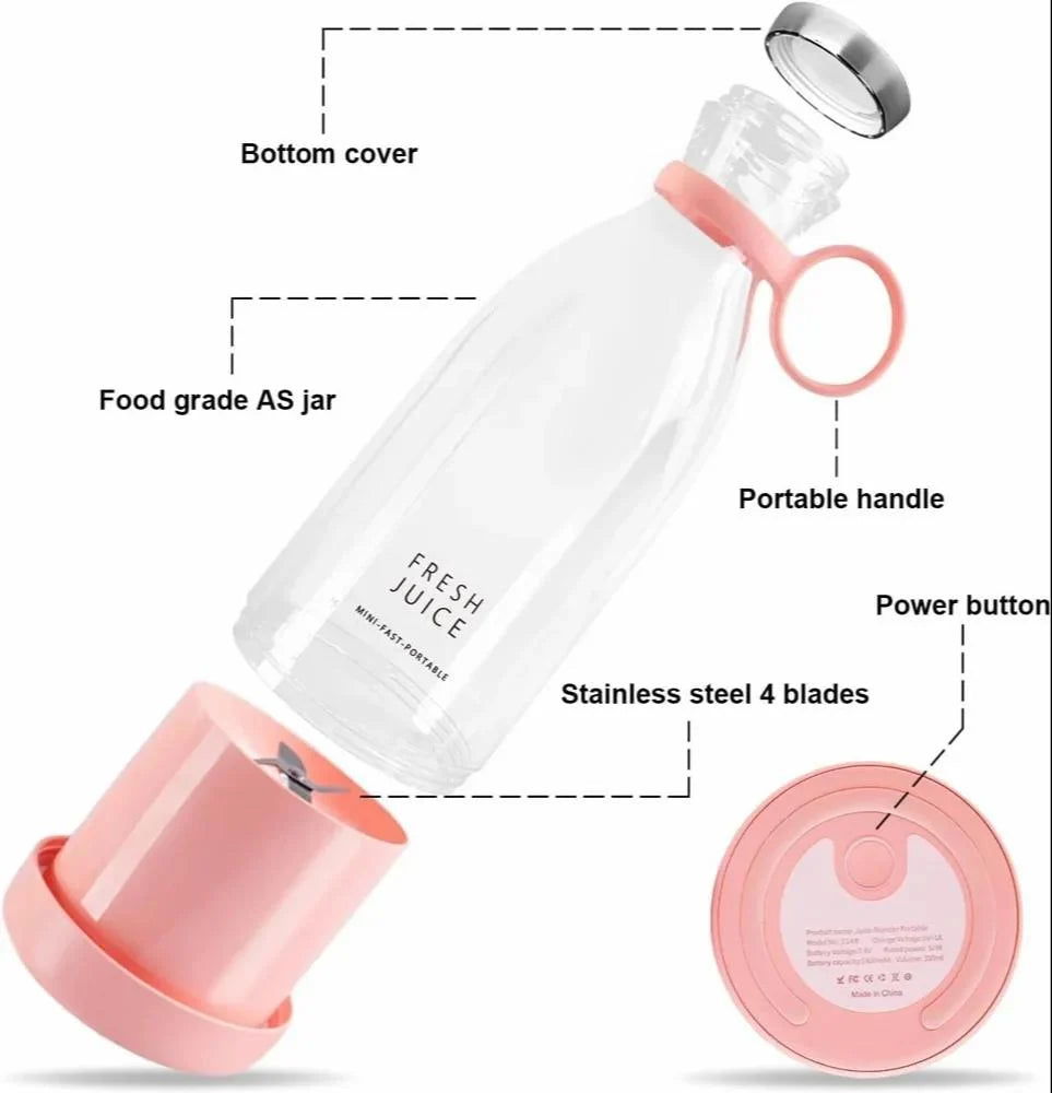 USB Rechargeable Portable Juicer, for Home, 420 ml