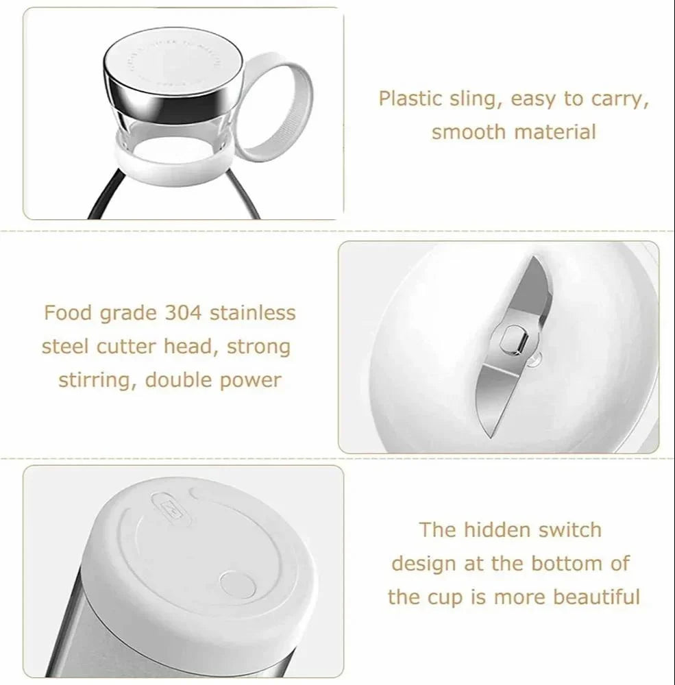 USB Rechargeable Portable Juicer, for Home, 420 ml